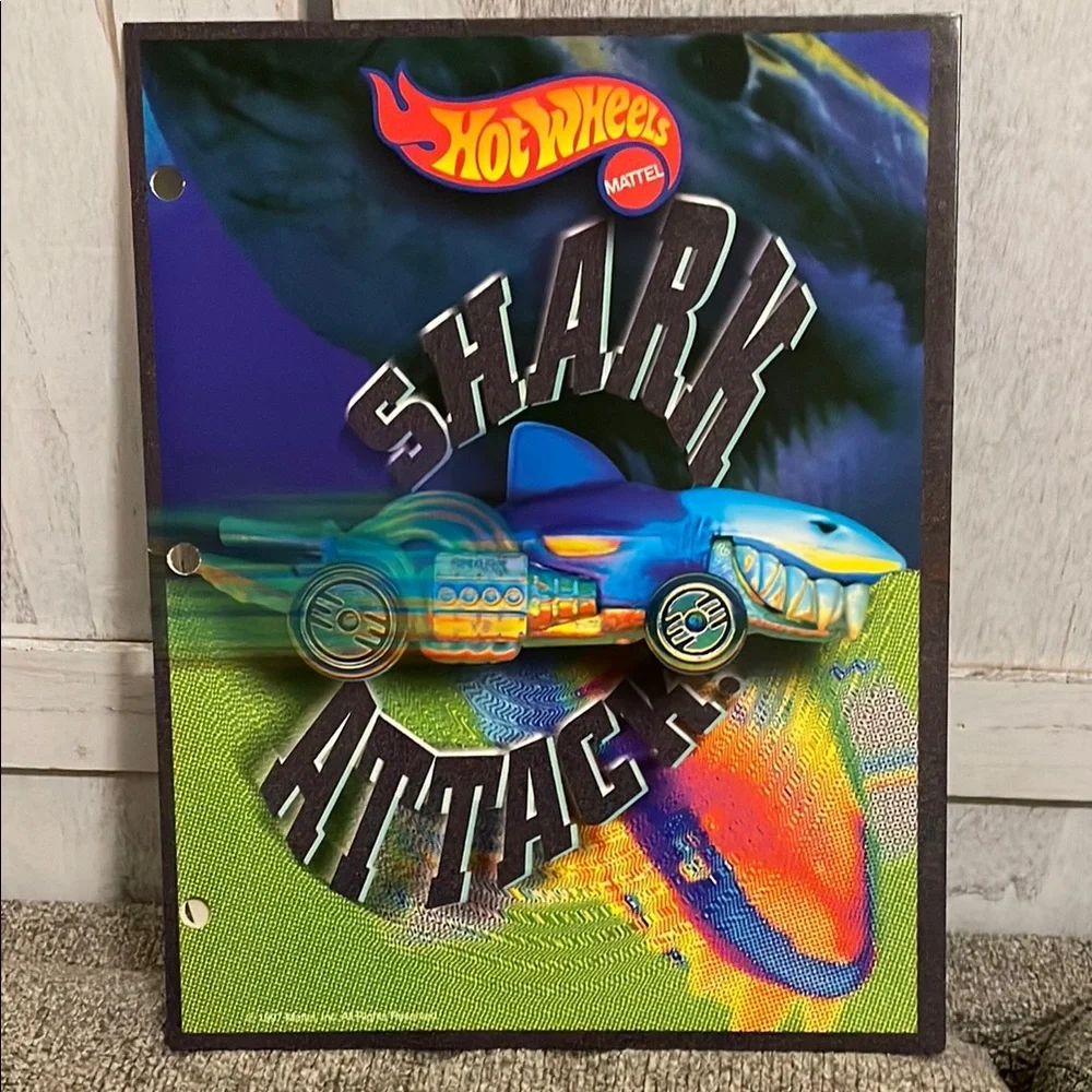 Vintage 90’s Mattel Hot Wheels School Folder Bundle New Never Used from 1997!